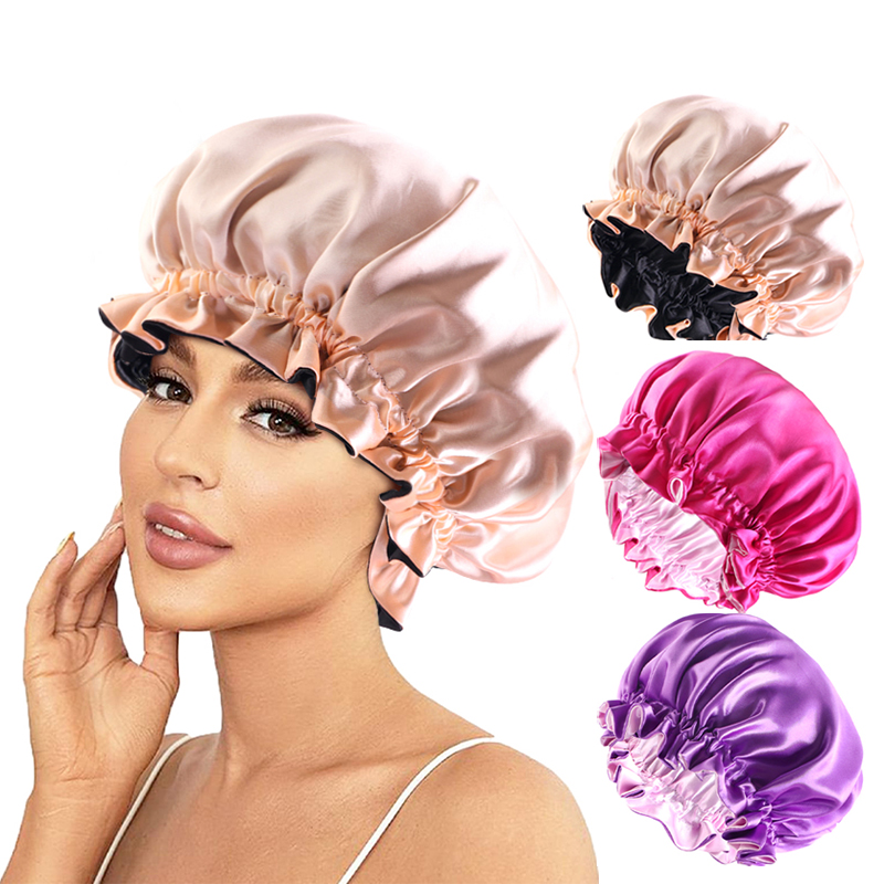 Satin Hair Bonnet - Neue Feste Elastische Doppel Schicht Satin