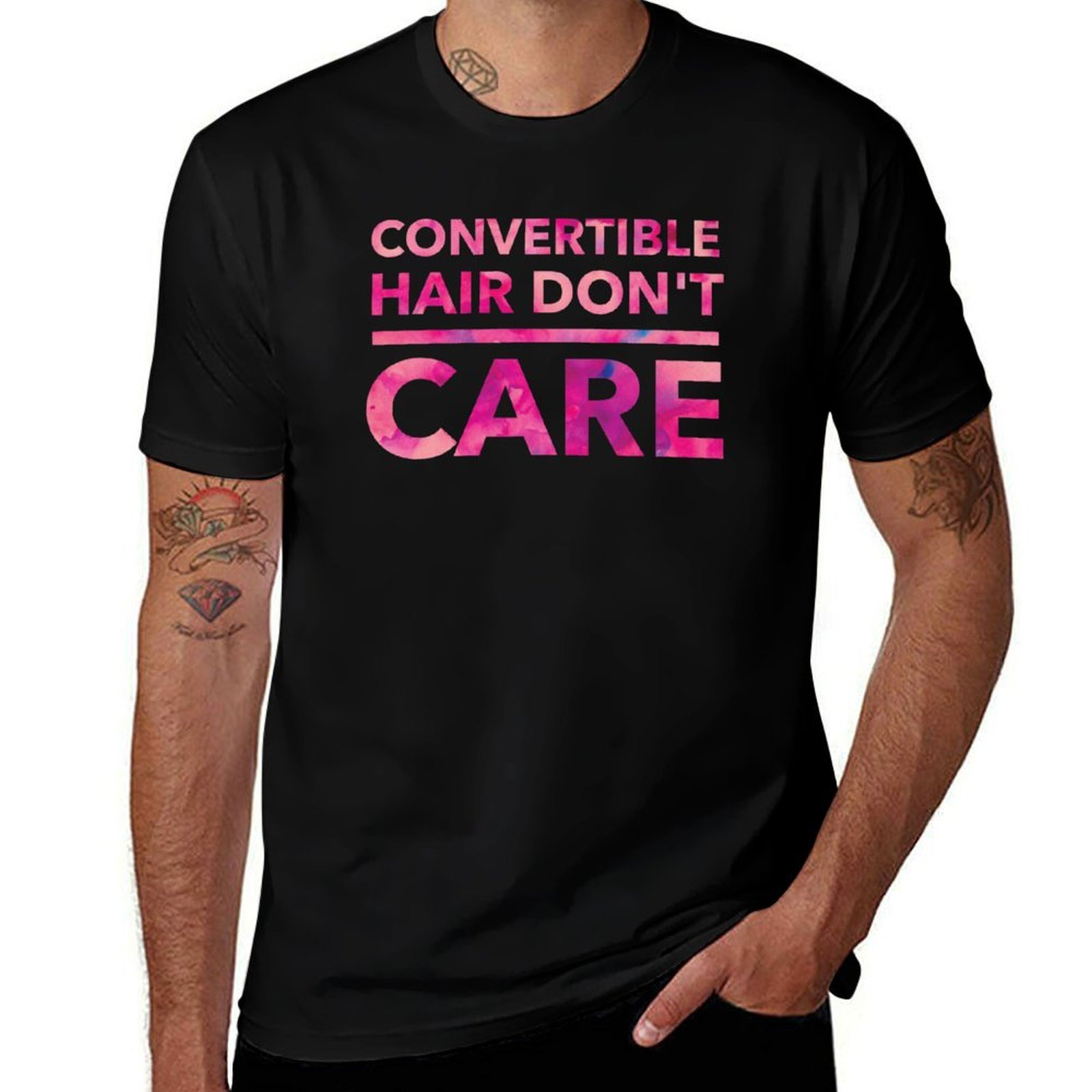 Hair Care Works - Convertible Hair Don't Care T-Shirt, strapazierfähiges
