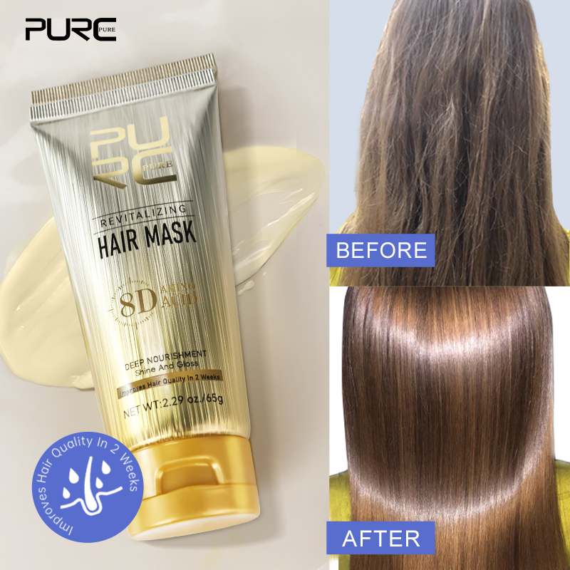Argan Oil Treatment - PURC Arganöl-Haarmaske, glättende Reparatur, beschädigte Frizz-Haarbehandlung,