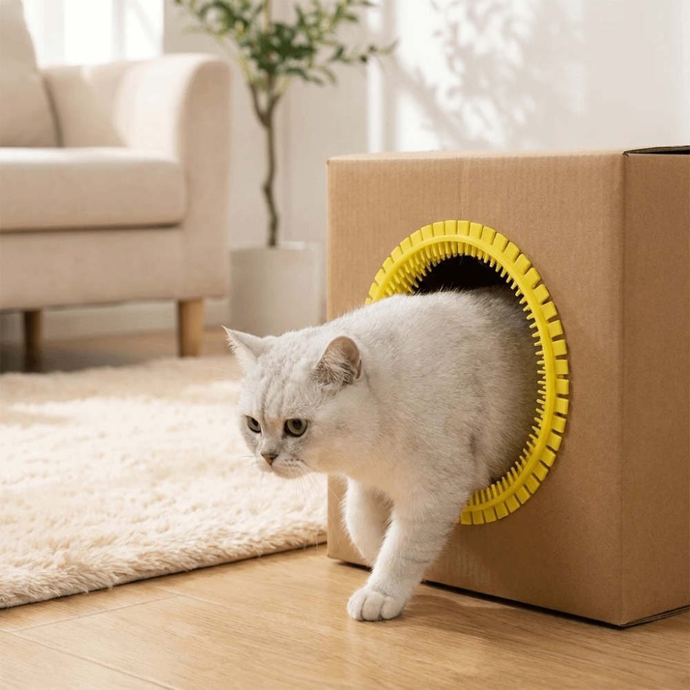 Hair Care Is Self Care - Kunststoff-Katzentunnelbürste zur Haarentfernung Professioneller Katzen-DIY-Reibungsring Weiche