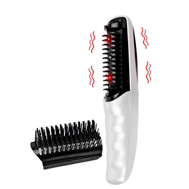 Hair Care Vegan - Elektrischer Laser-Haarwuchskamm Anti-Haarausfall-Behandlung Infrarot-Vibrations-Haarbürste Pflege-Massagegerät zur