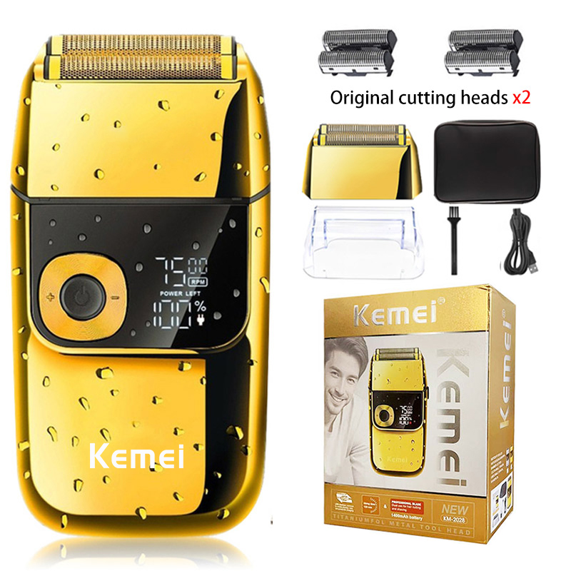 Hair Care Works - Kemei 2-in-1-Elektrorasierer für Männer, elektrischer Rasierer,
