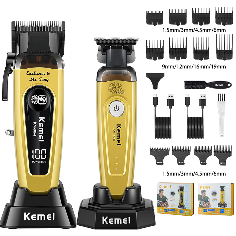 Hair Care Works - KEMEI Haarschneider für Männer, Kabelloser Professioneller