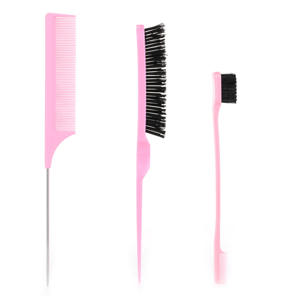 Hair Care Set - 3-teiliges Pro-Styling-Bürsten-Set – Set zum Necken/Kanten/Flechten