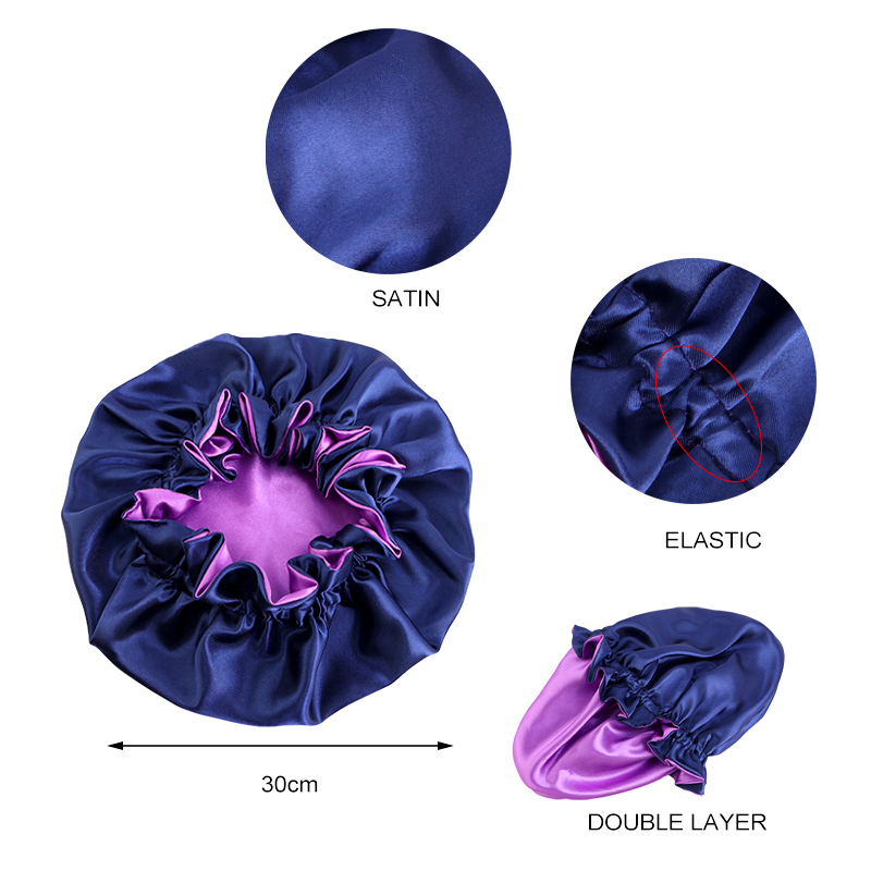 Neue Feste Elastische Doppel S – Satin Hair Bonnet Bewertung und Preis