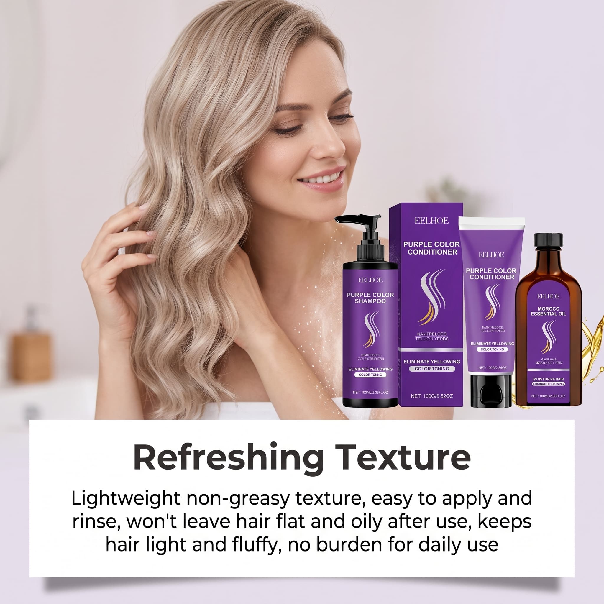 Lila Shampoo-Set mit Condition – Hair Care Set Bewertung und Preis