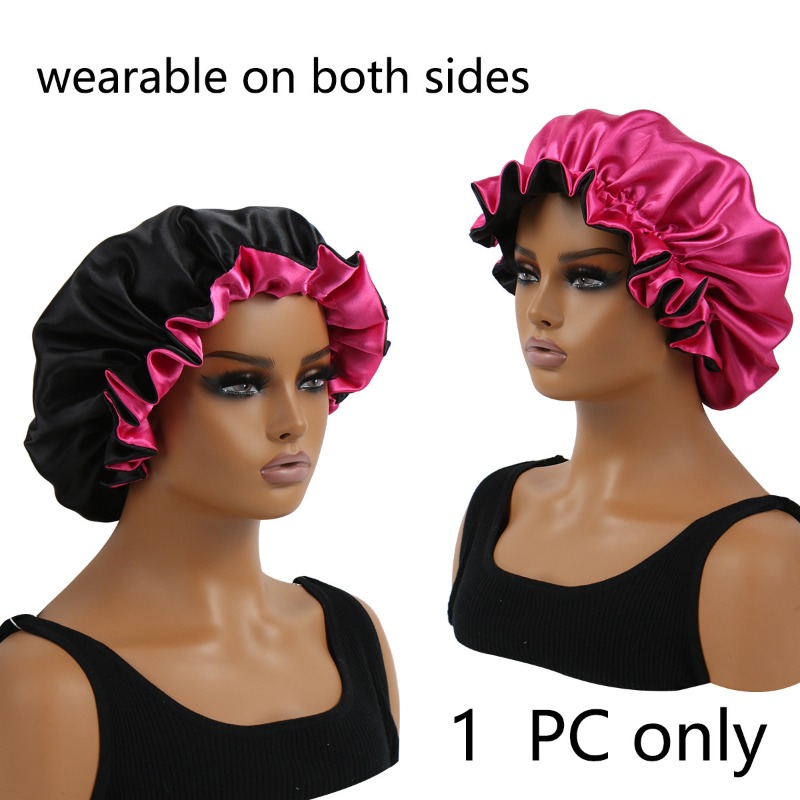 Reversible Satin-Duschhaube fü – Satin Hair Bonnet Bewertung und Preis