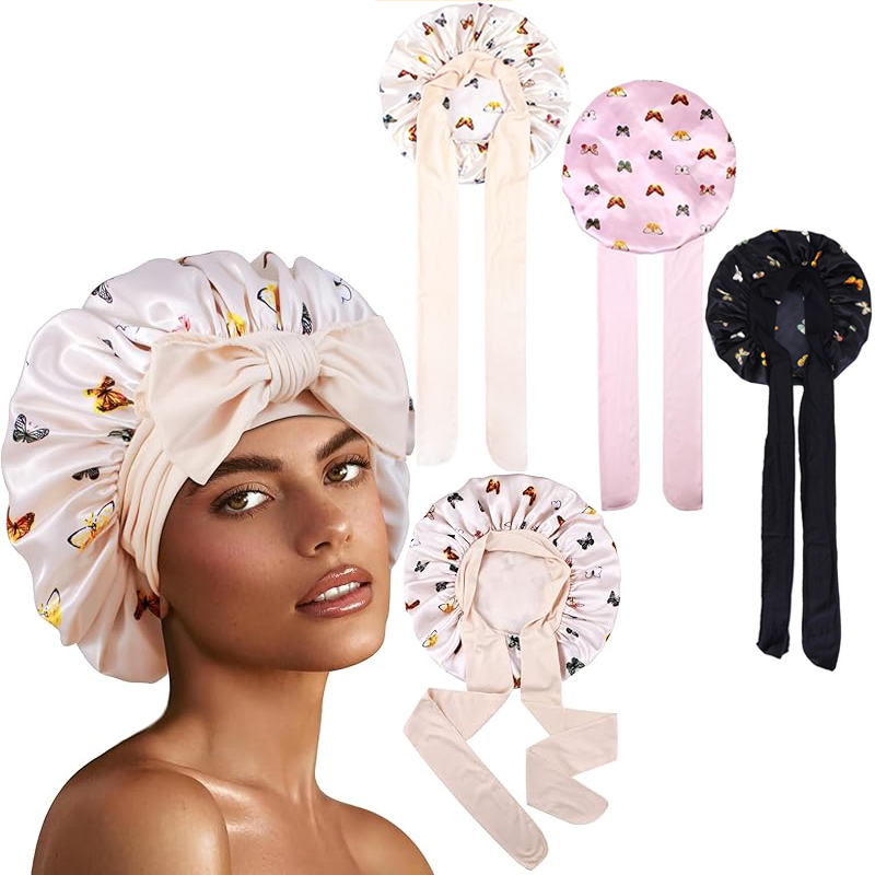 Neue Seidenmütze mit Blumenmus – Satin Hair Bonnet Bewertung und Preis