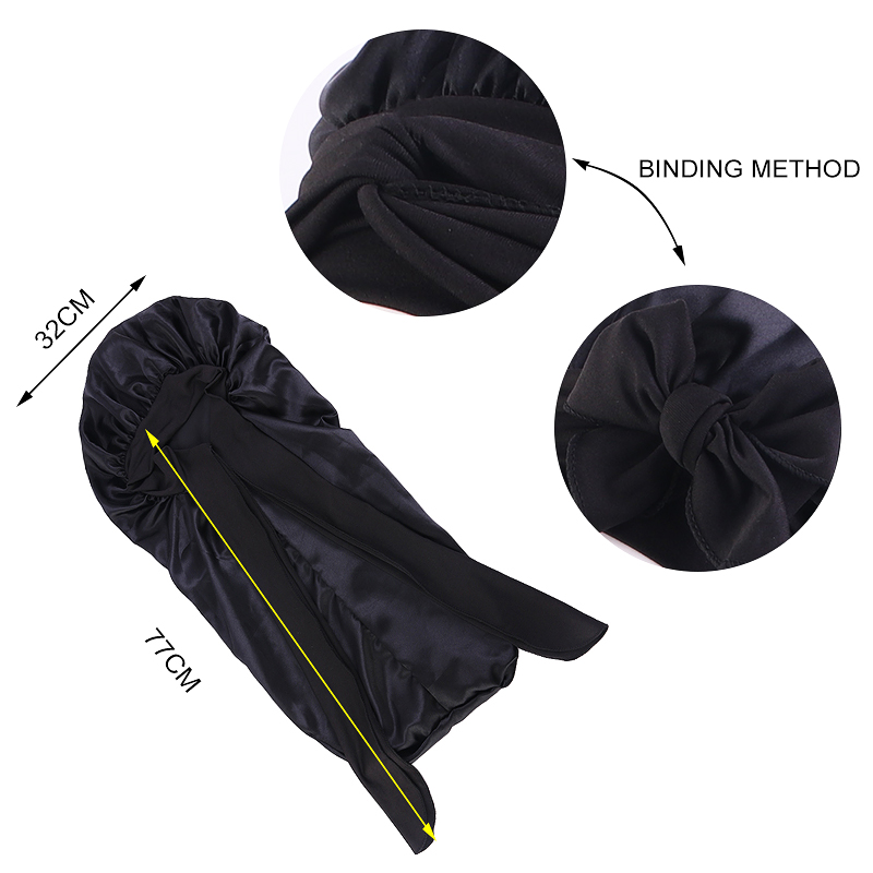 Einfarbige Schleife-Zopf-Mütze – Satin Hair Bonnet Bewertung und Preis