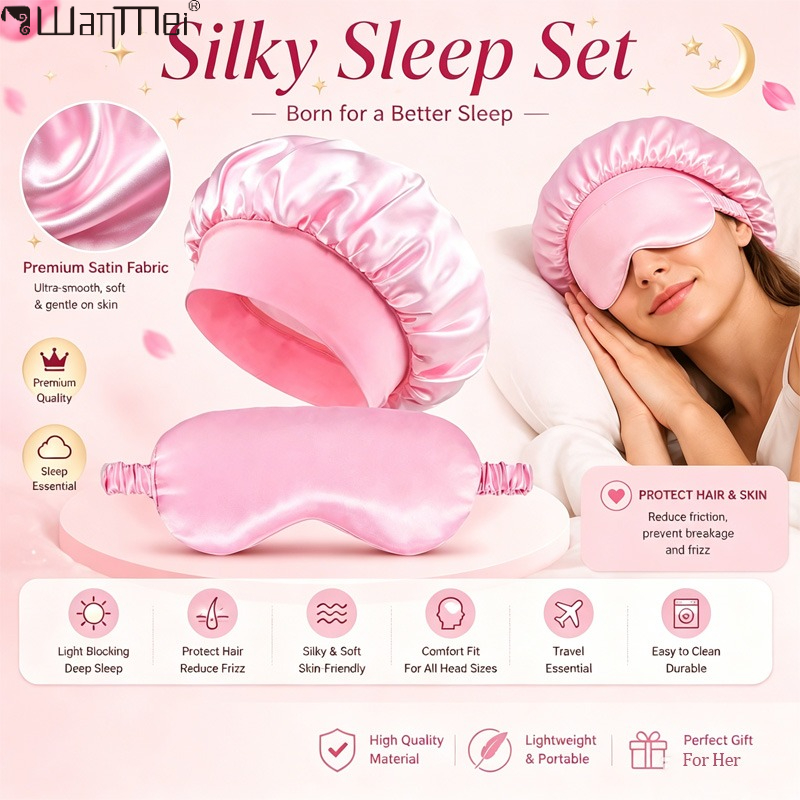    Satin-Schlafhaube und Auge – Hair Care Set Bewertung und Preis
