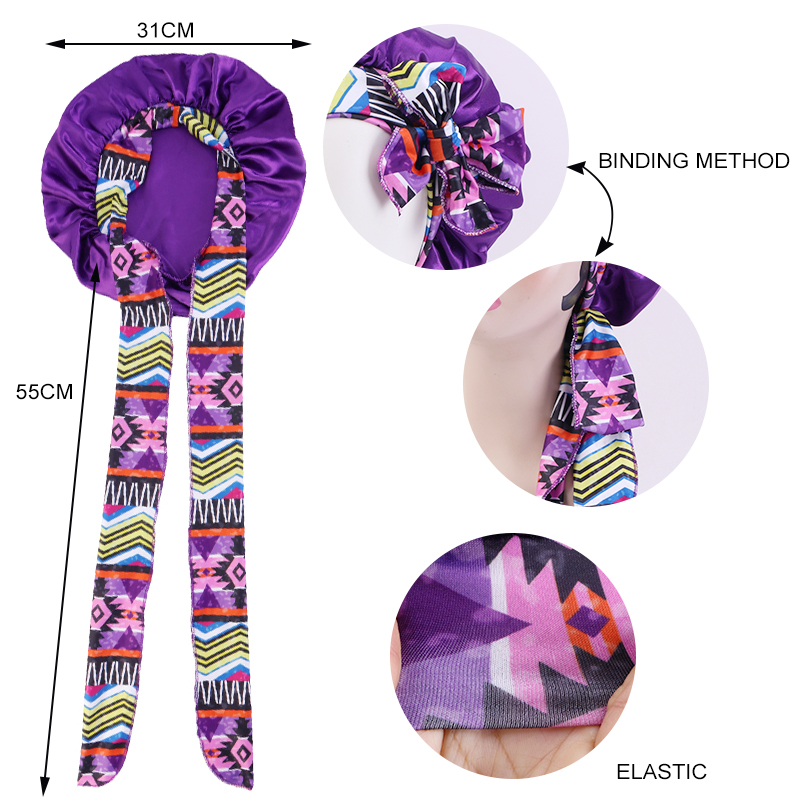 2 TEILE/LOS Boho Gedruckt Stir – Satin Hair Bonnet Bewertung und Preis