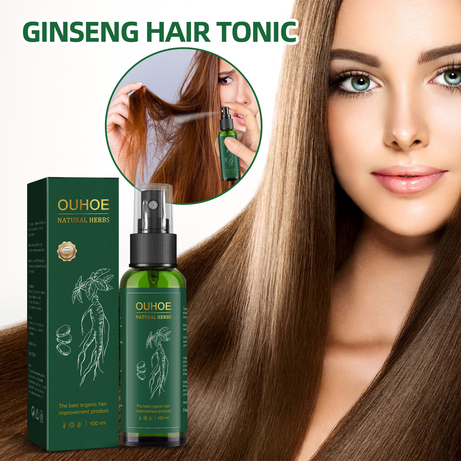 Natürliches pflanzliches Ginse – Hair Care Herbal Products Bewertung und Preis
